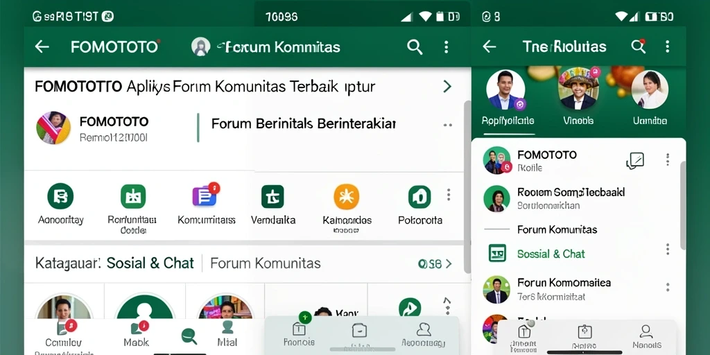 Antarmuka pengguna FOMOTOTO yang sederhana dan fungsional.