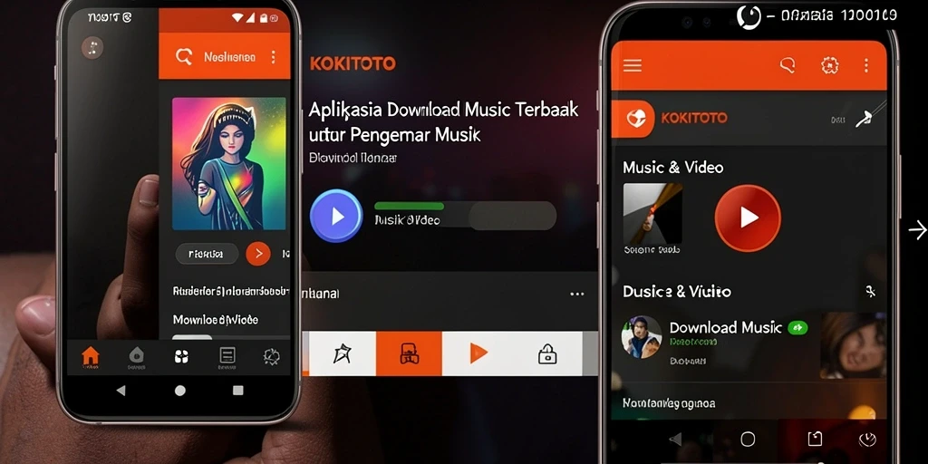 Antarmuka KOKITOTO yang mudah digunakan untuk Download Musik.