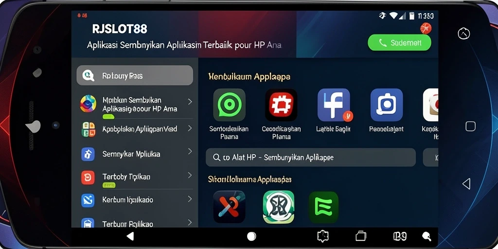 Antarmuka RJSLOT88 yang intuitif untuk menyembunyikan aplikasi.
