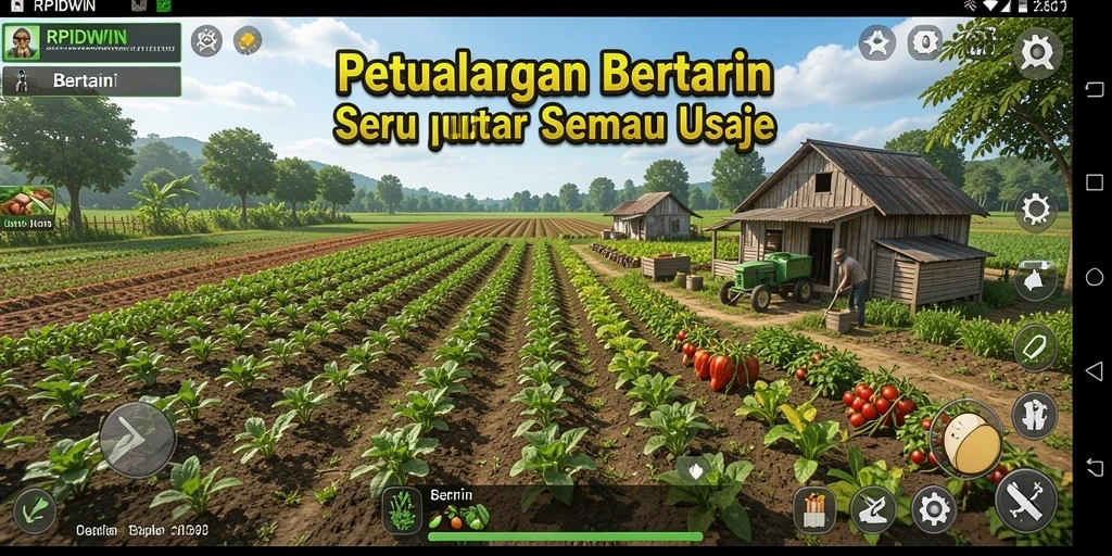 Tampilan antarmuka permainan RPIDWIN yang menarik dan interaktif.