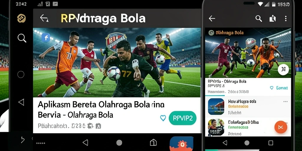 Tampilan antarmuka RPVIP2 menampilkan berita olahraga bola yang informatif.
